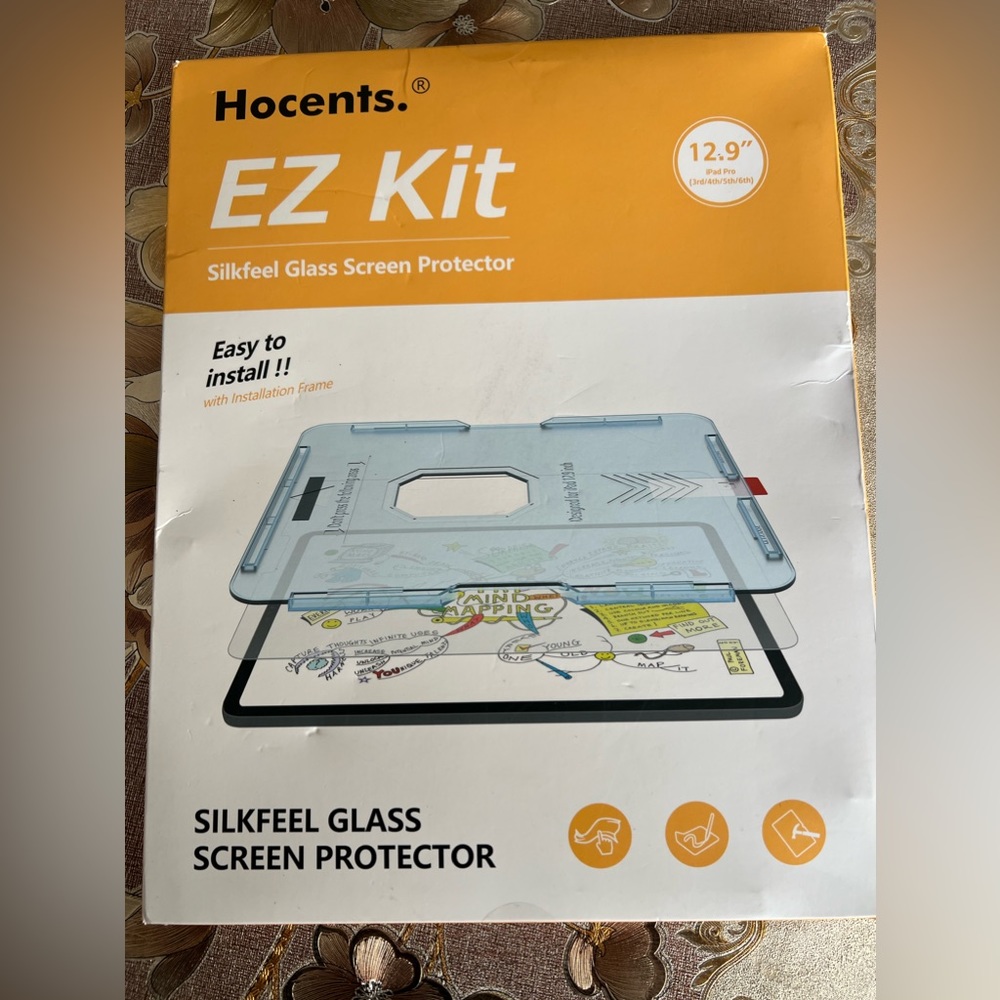 HOCENTS EZ Kit Silkfeel Glass Screen Protector 12.9”